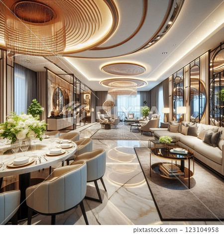 High-end housing with air conditioning throughout for year-round comfort 123104958