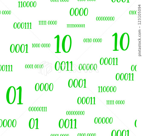 Decimal code Seamless pattern. Programming pattern, Algebra and geometry, calculations 123105094