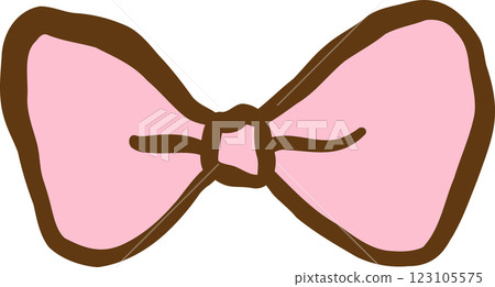 Pink Bow Tie Hand Drawn Pink Bow Tie Hand Drawn 123105575