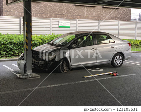 Car parked in the parking lot 123105631