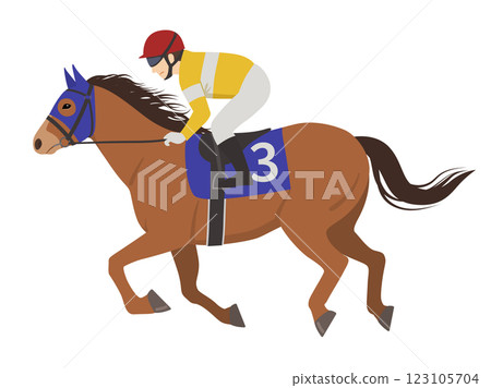 Horse racing vector illustration Horse racing vector illustration 123105704