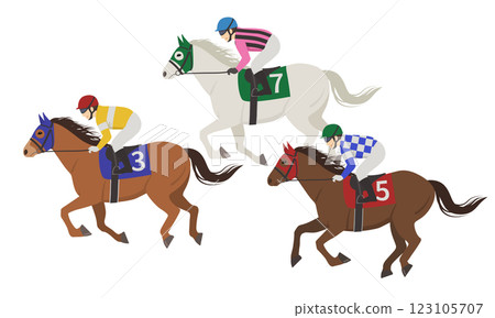 Horse racing vector illustration 123105707