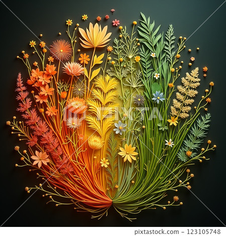 The aesthetics of herbs symbolizing the healing power of ancient times 123105748