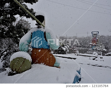 乙姬公園的冬日風景 123105764