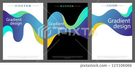 Abstract gradient design template. The idea of a colorful banner. A decorative element for decoration and creativity 123106066
