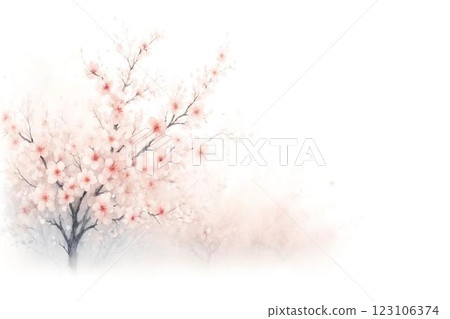 Cherry tree in full bloom  123106374