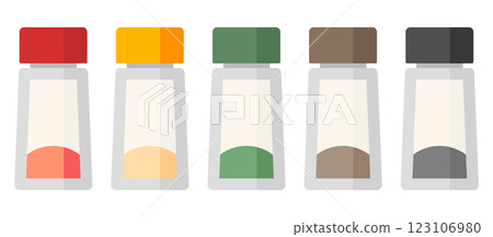 Vector illustration of bottled seasonings and spices 123106980
