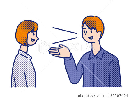 商務人士交談的插畫素材 123107404