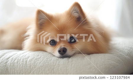 Cute Pomeranian 123107984