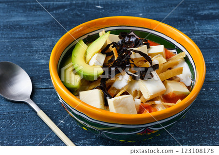 Mexican cuisine Sopa de Tortilla (Sopa Azteca) Mexican cuisine Sopa de Tortilla (Sopa Azteca) 123108178