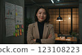 asian woman smiling in cafe 123108223