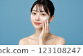 the young beautiful woman with clean skin 123108247