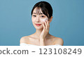 the young beautiful woman with clean skin 123108249