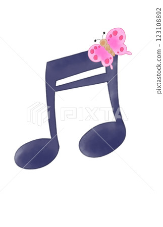 A note with a butterfly on it 123108892