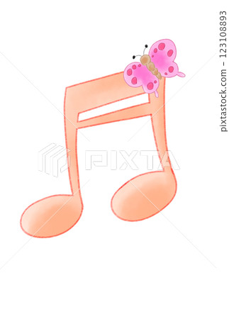 A note with a butterfly on it 123108893