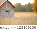 The desaturated countryside barn scene exudes warm vintage tones, a golden-hour glow, and a nostalgic rural feel that transports you back in time. 123109100