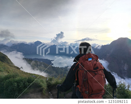 Mount Rinjani Peak,Lombok Indonesia. 123109211