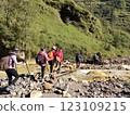 Trekking journey at Torean , Lombok,Indonesia. 123109215