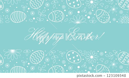 Happy Easter greeting horizontal banner Happy Easter greeting horizontal banner 123109348