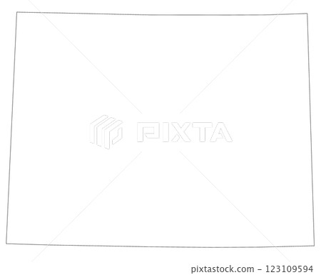 Wyoming map. High detailed illustration map - outline Wyoming State Map 123109594
