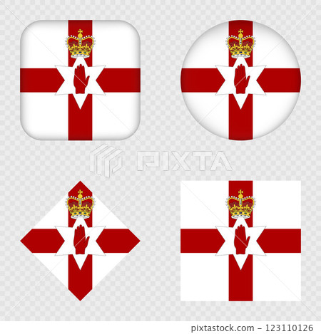 Northern Ireland Flag Icons Pack. Vector illustration. 123110126