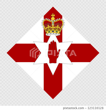 Northern Ireland rhombus flag. Vector illustration. 123110128