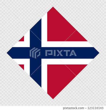Norway rhombus flag. Vector illustration. 123110143