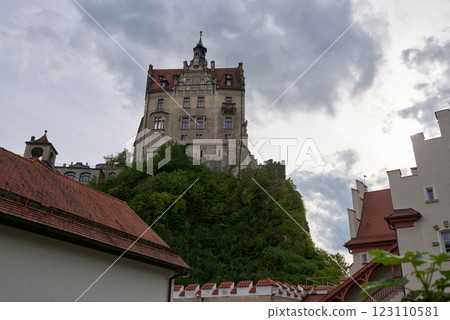 Sigmaringen, Germany - located in the Black Forest, very close to the source of the river Danube, Sigmaringen is famous for its Medieval fortress 123110581