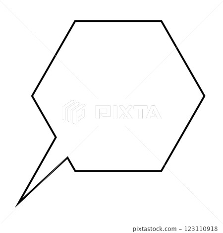 Simple speech bubble white background illustration material 123110918
