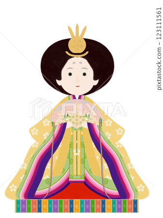 女兒節_女性玩偶插圖 123111561