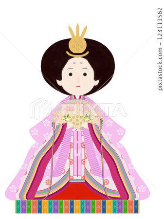 女兒節_女性玩偶插圖 123111562