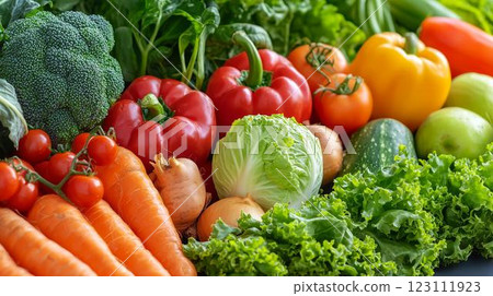 時尚廚房裡的蔬菜和水果 123111923