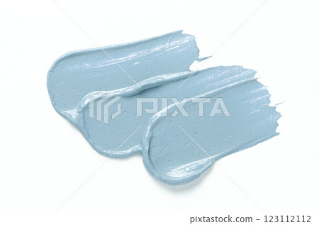 A sample of cosmetic clay for a body or face mask. White background A sample of cosmetic clay for a body or face mask. White background 123112112