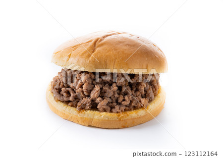 Traditional sloppy joe sandwich isolated on white background 123112164