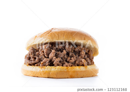 Traditional sloppy joe sandwich isolated on white background 123112168