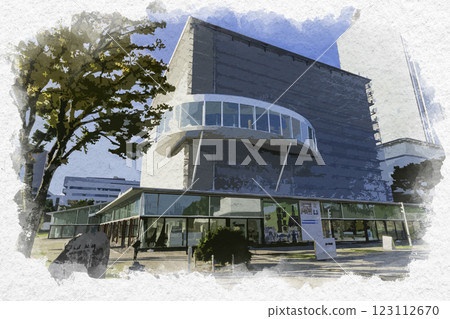 水彩風格靜岡市歷史博物館 靜岡縣靜岡市 水彩風格靜岡市歷史博物館 靜岡縣靜岡市 123112670