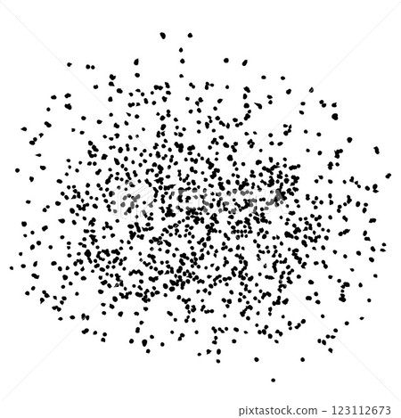 Dense Black Ink Splatter Explosion, High-Contrast Grunge vector Textured Background for Design 123112673