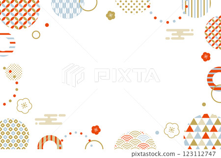 新年賀卡 - 新年快樂 - 時尚日式相框 123112747