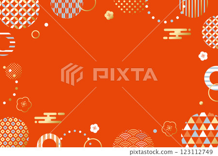 時尚日本圖案背景紅色慶典 123112749
