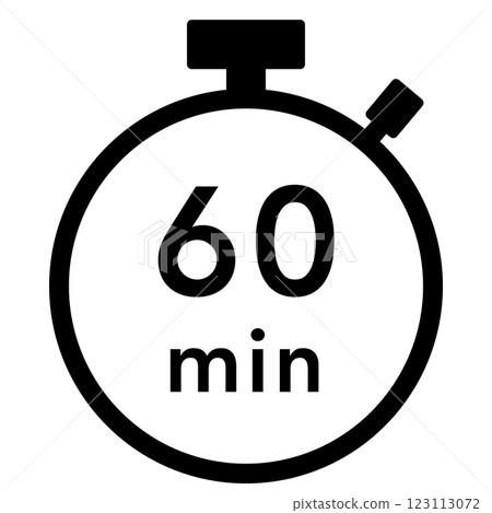 60 minutes stopwatch icon 123113072