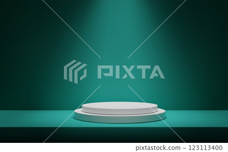 3D Minimalistic aquamarine background with a podium Studio scene with platform for product presentation 3D Minimalistic aquamarine background with a podium Studio scene with platform for product presentation 123113400
