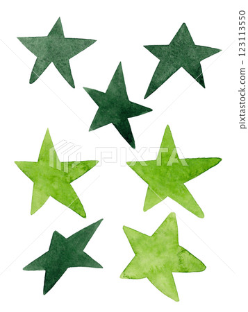 Watercolor colorful stars for your design. Ideal for holiday textiles and other decor on February 23 or May 9 - Victory Day Watercolor colorful stars for your design. Ideal for holiday textiles and other decor on February 23 or May 9 - Victory Day 123113550