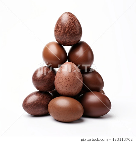 Delectable Milk Chocolate Eggs, Perfectly Crafted Treats for Indulgent Moments and Celebrations 123113702