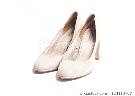 Women's white high heel shoes 123113767