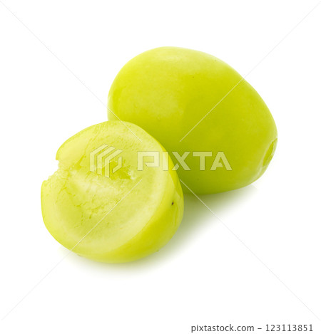 Sweet green grapes isolated on a white background Sweet green grapes isolated on a white background 123113851