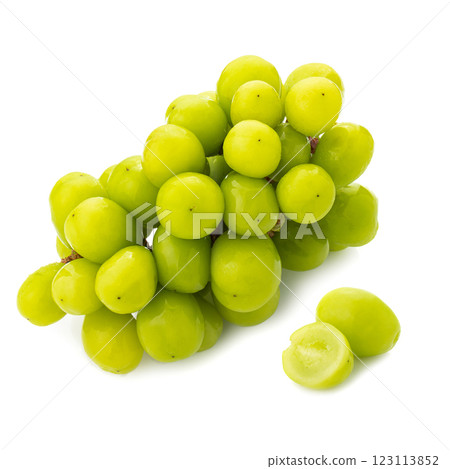 Sweet green grapes isolated on a white background Sweet green grapes isolated on a white background 123113852