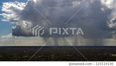 Heavy rainfall during summer thunderstorm in Florida 123114130