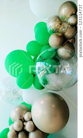 A Vibrant and Colorful Balloon Arrangement Perfect for All Your Celebrations and Events 123114737