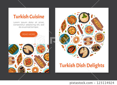 Turkish Food and Dish Banner Design Vector Template Turkish Food and Dish Banner Design Vector Template 123114924