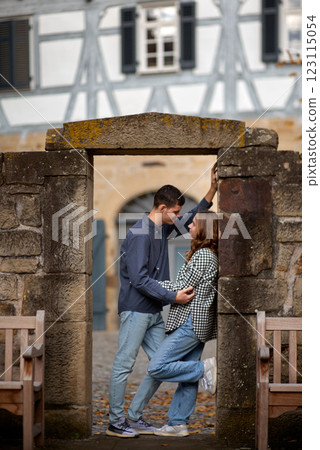 TEEN COUPLE LOVE STORY. Whispers of Love in German Splendor. Exploring German History with Love. Autumn Love Affair in German Elegance. Capturing the Essence of Teen Love 123115054